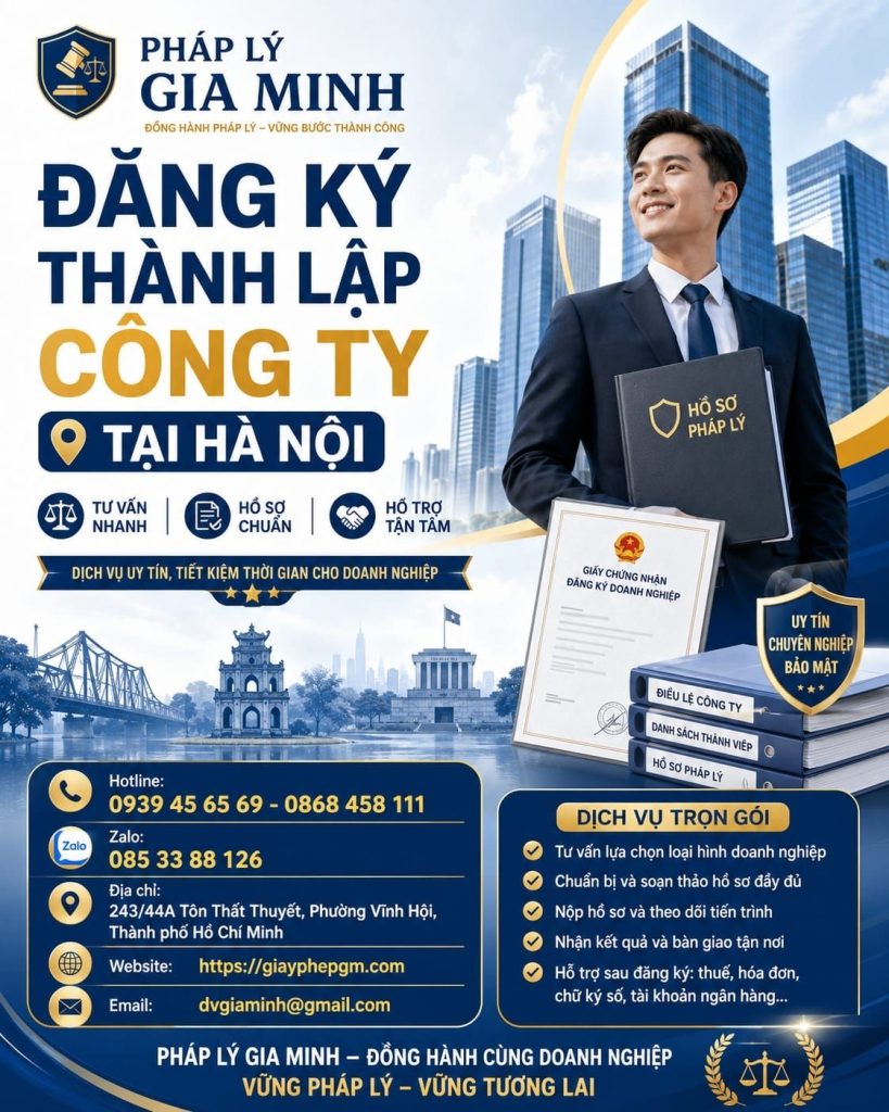 Đăng Ký Thành Lập Công Ty Tại Hà Nội