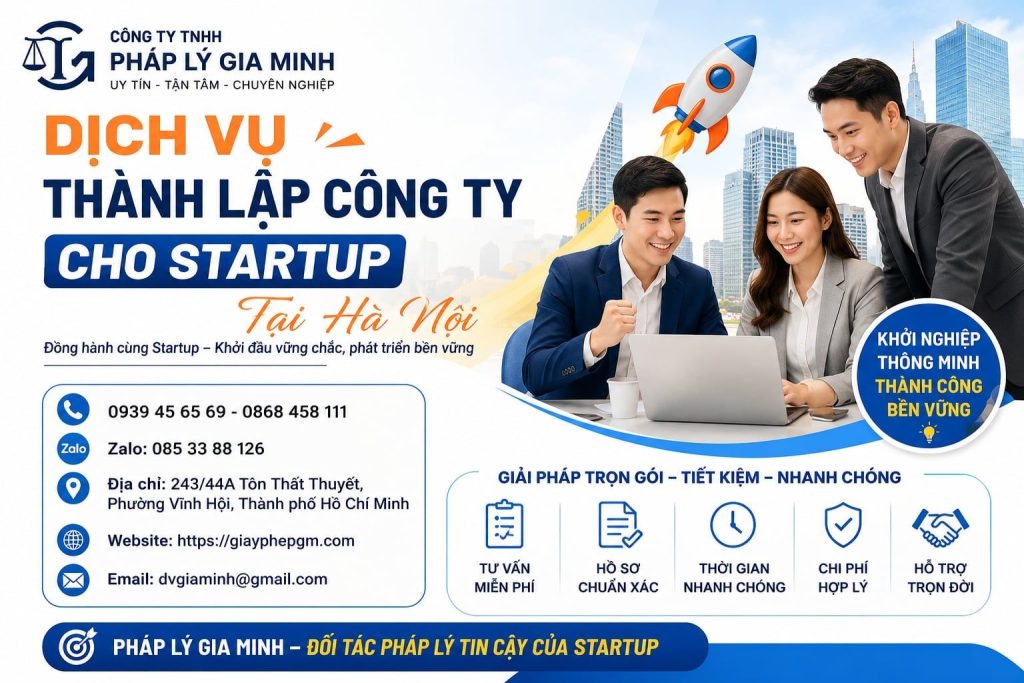 Dịch vụ thành lập công ty cho startup tại Hà Nội