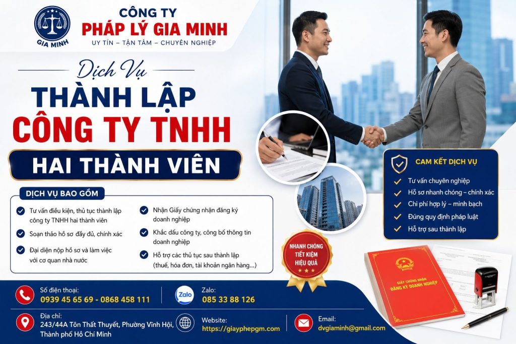 Dịch Vụ Thành Lập Công Ty TNHH Hai Thành Viên