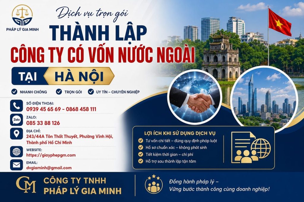 Thành Lập Công Ty Có Vốn Nước Ngoài Tại Hà Nội