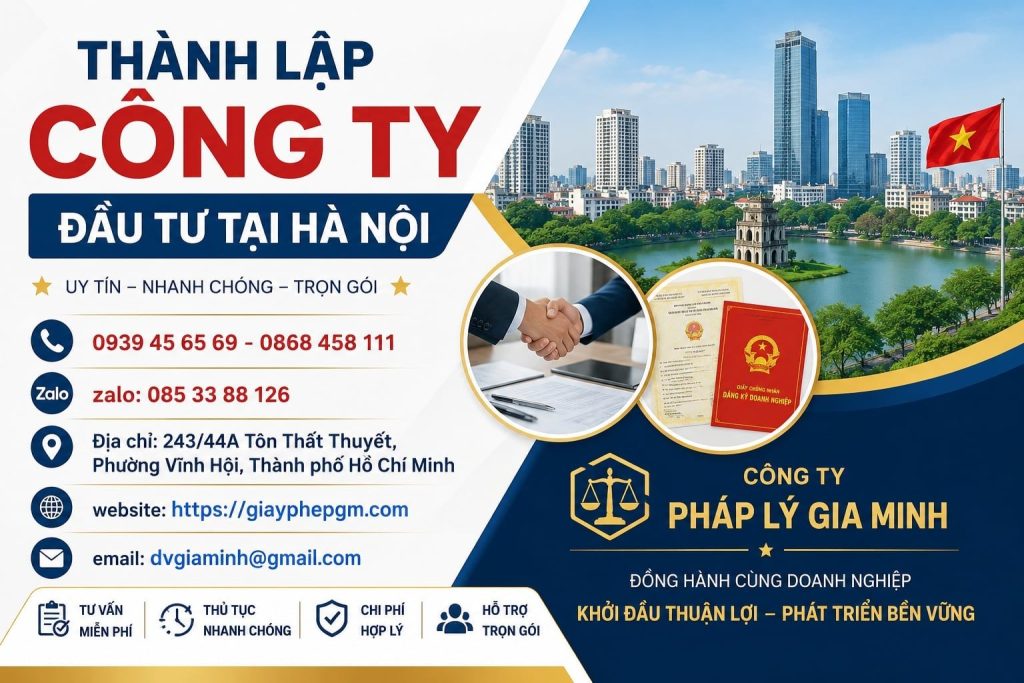 Thành Lập Công Ty Đầu Tư Tại Hà Nội
