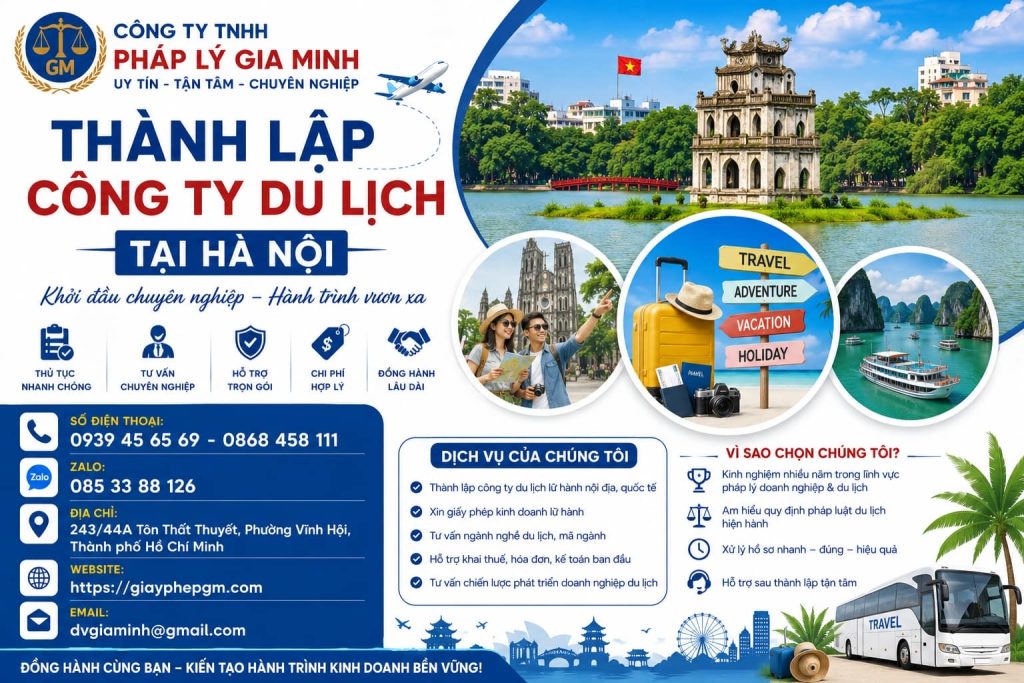 Thành Lập Công Ty Du Lịch Tại Hà Nội