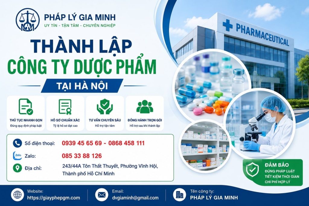 Thành Lập Công Ty Dược Phẩm Tại Hà Nội
