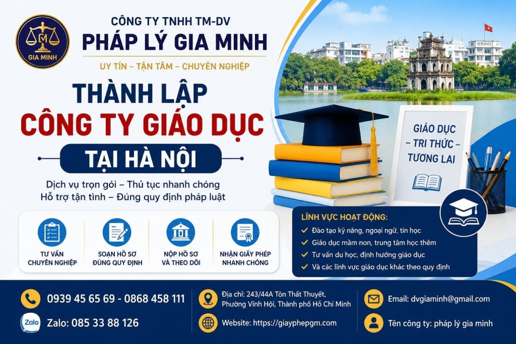 Thành Lập Công Ty Giáo Dục Tại Hà Nội
