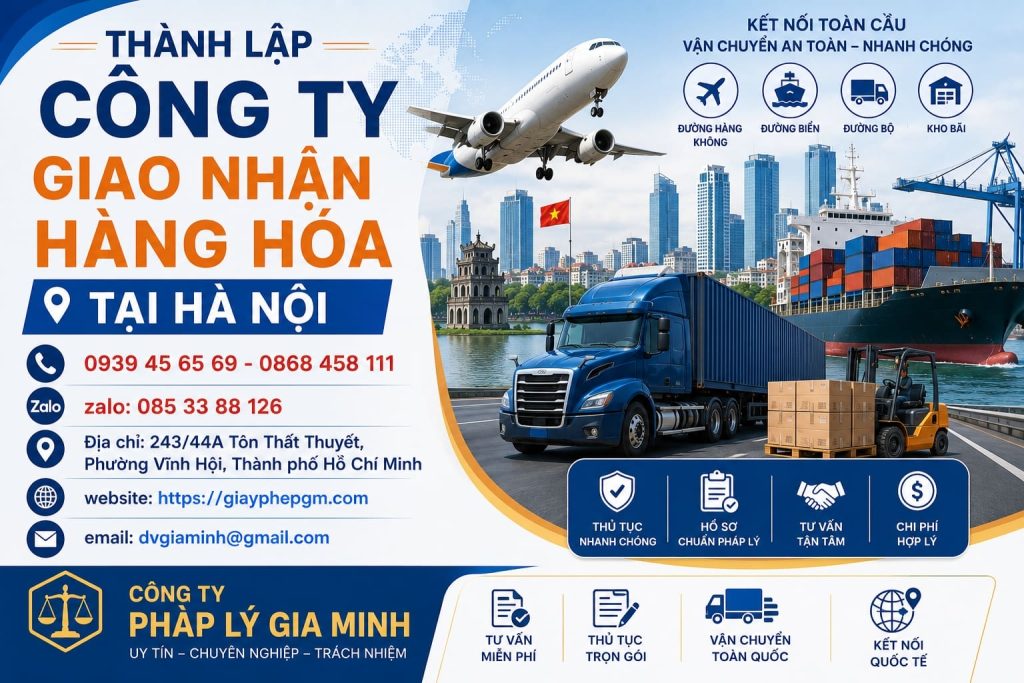 Thành Lập Công Ty Giao Nhận Hàng Hóa Tại Hà Nội