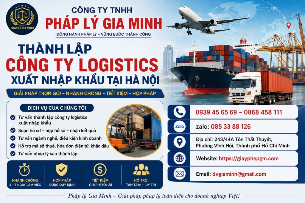 Thành Lập Công Ty Logistics Xuất Nhập Khẩu Tại Hà Nội