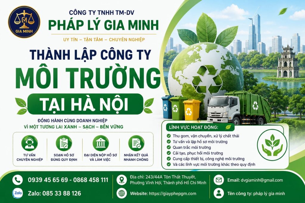 Thành Lập Công Ty Môi Trường Tại Hà Nội