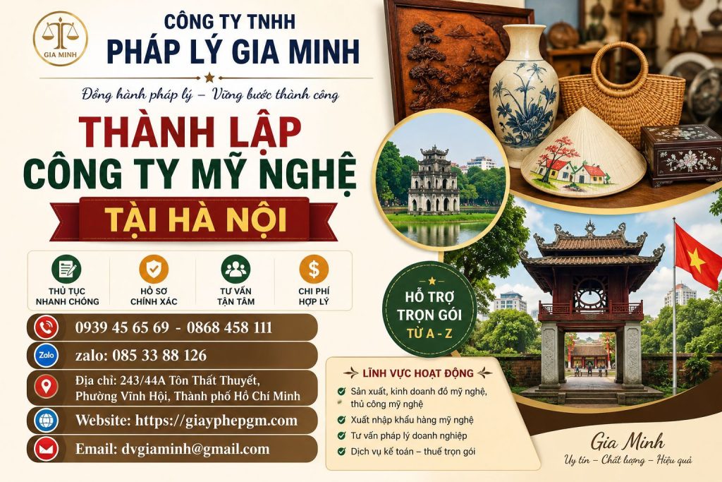 Thành Lập Công Ty Mỹ Nghệ Tại Hà Nội