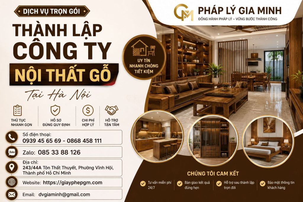 Thành Lập Công Ty Nội Thất Gỗ Tại Hà Nội