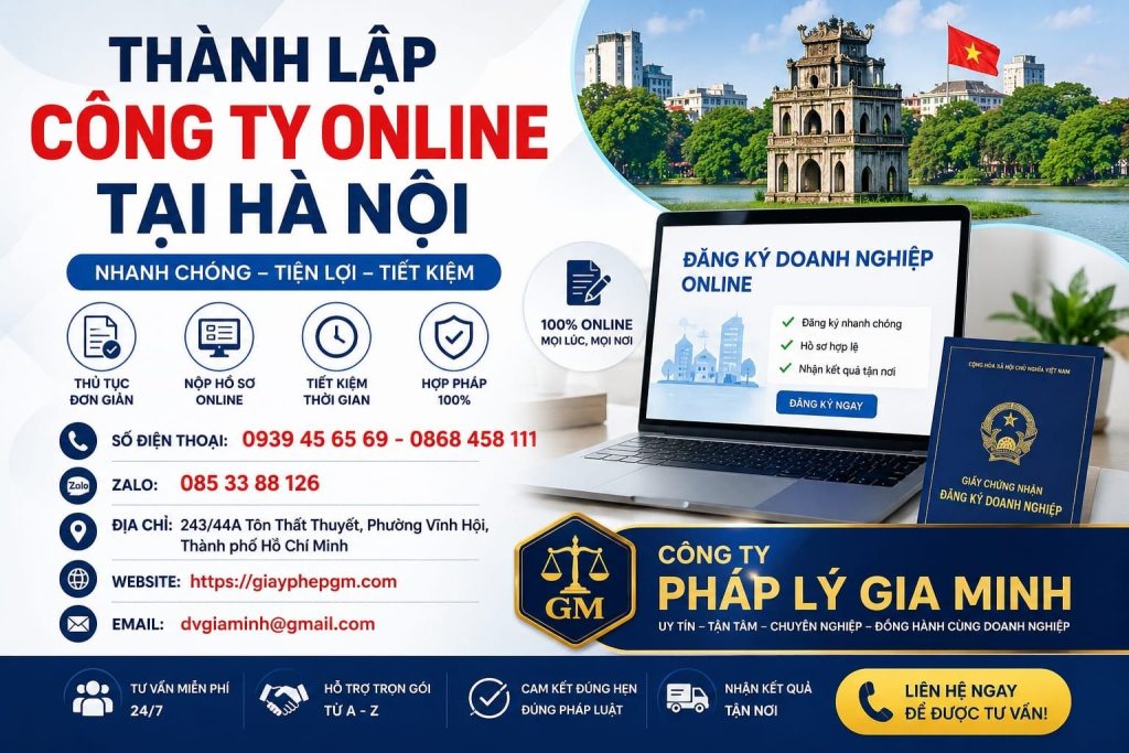Thành Lập Công Ty Online Tại Hà Nội