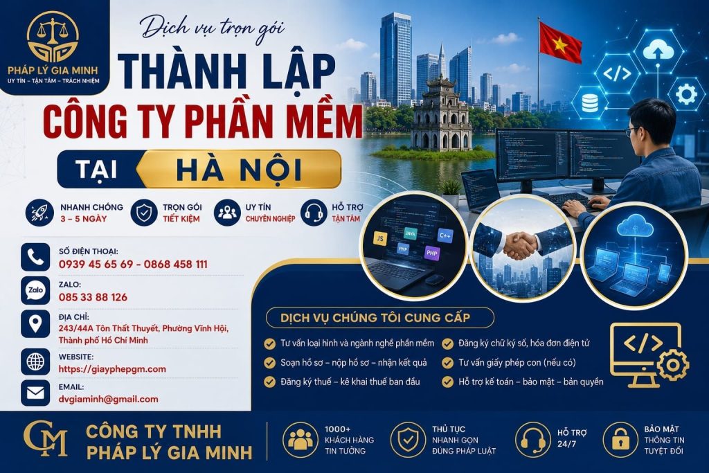 Thành Lập Công Ty Phần Mềm Tại Hà Nội