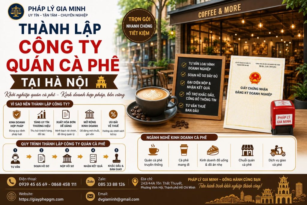 Thành Lập Công Ty Quán Cà Phê Tại Hà Nội
