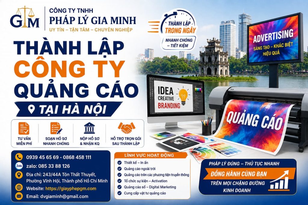 Thành Lập Công Ty Quảng Cáo Tại Hà Nội