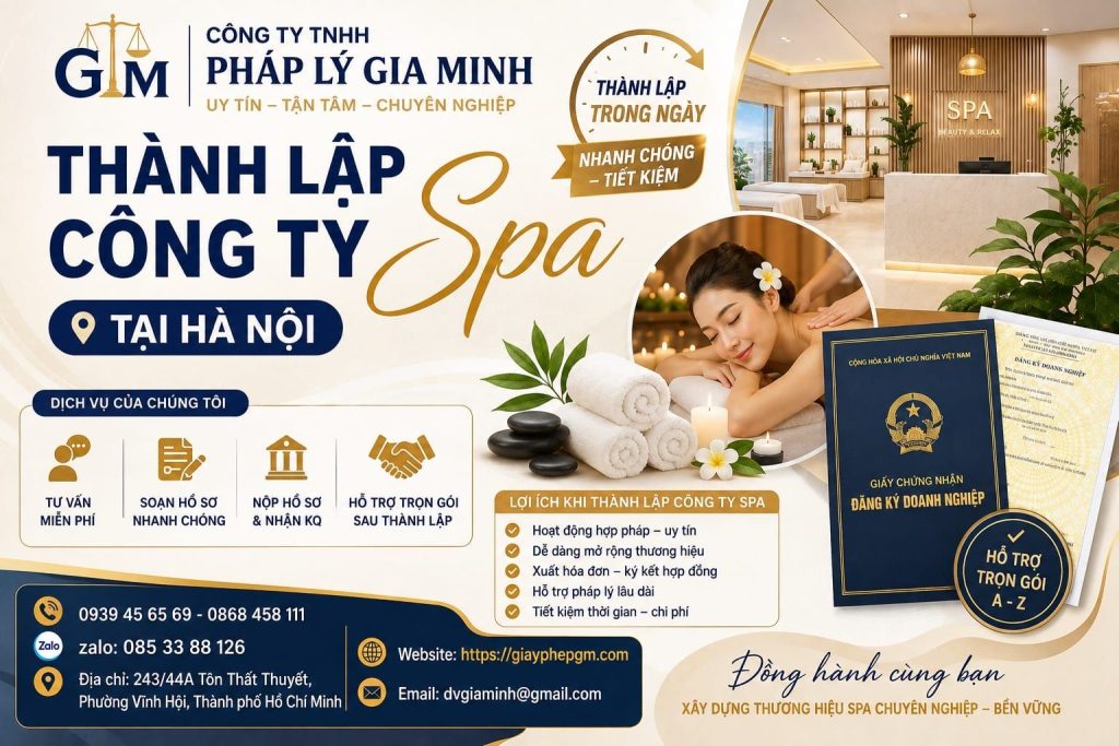 Thành Lập Công Ty Spa Tại Hà Nội