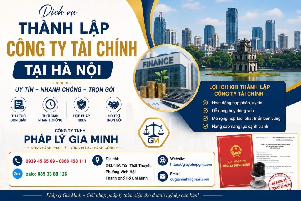 Thành Lập Công Ty Tài Chính Tại Hà Nội