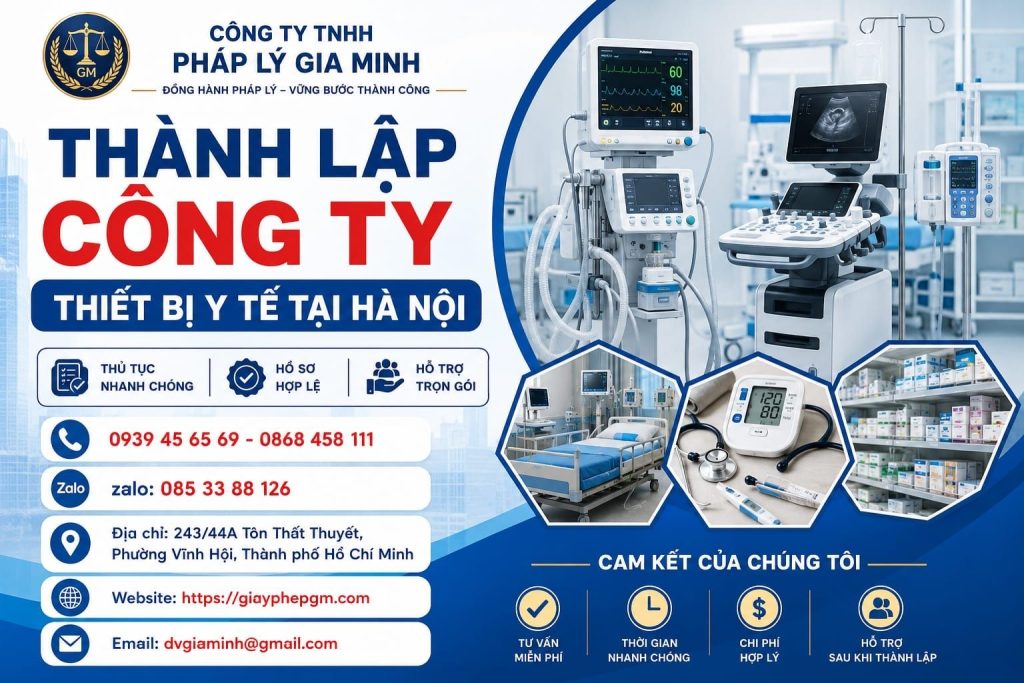 Thành Lập Công Ty Thiết Bị Y Tế Tại Hà Nội