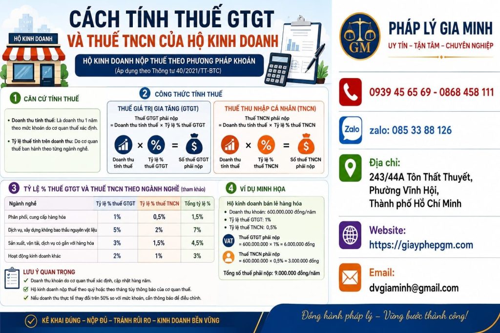 Cách tính thuế GTGT và thuế TNCN của hộ kinh doanh: Hướng dẫn chi tiết năm 2026 1 Cách tính thuế GTGT và thuế TNCN của hộ kinh doanh