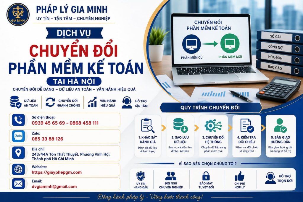 Dịch vụ chuyển đổi phần mềm kế toán tại Hà Nội chuyên nghiệp, an toàn dữ liệu 1 Dịch vụ chuyển đổi phần mềm kế toán tại Hà Nội