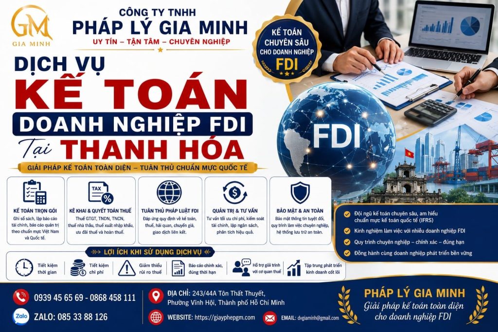 Dịch Vụ Kế Toán Doanh Nghiệp FDI Tại Thanh Hóa