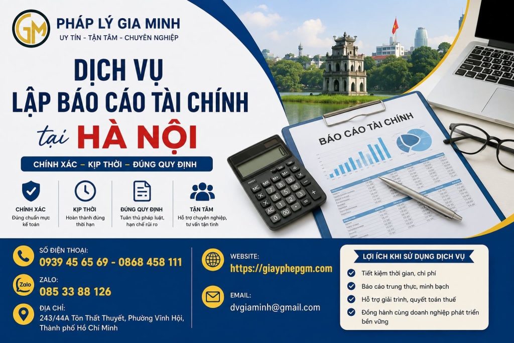 Dịch vụ lập báo cáo tài chính tại Hà Nội
