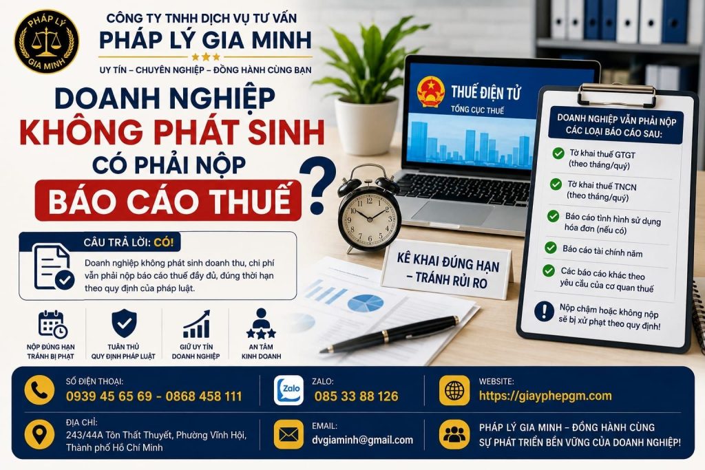 Doanh nghiệp không phát sinh có phải nộp báo cáo thuế không?