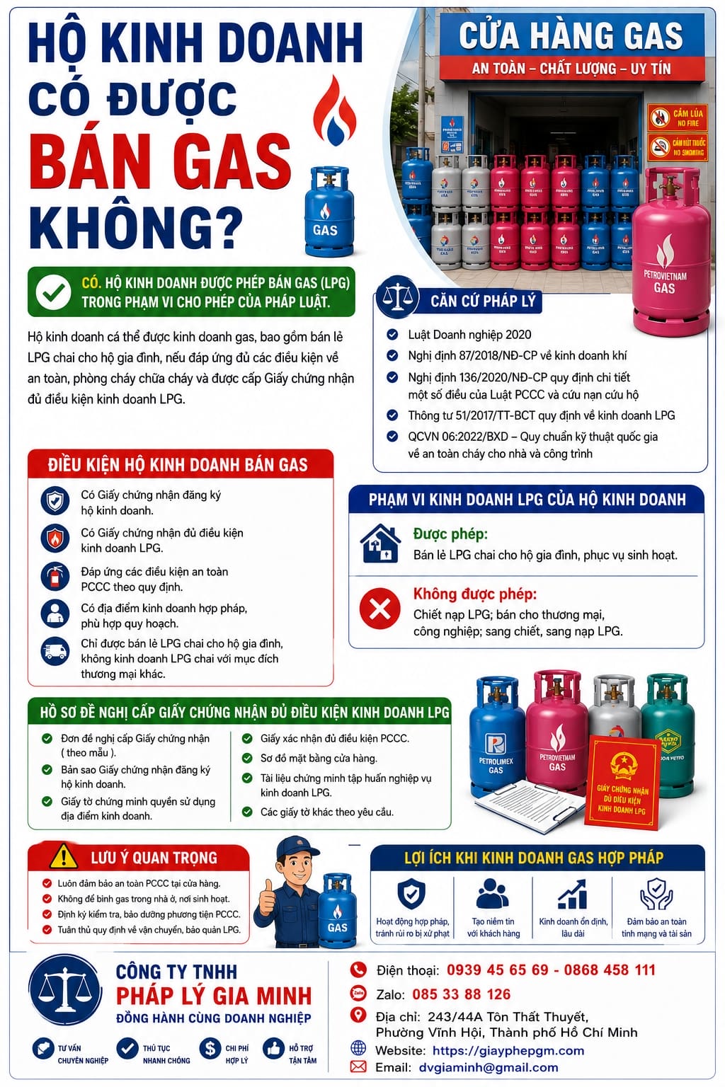 Hộ kinh doanh có được bán gas không