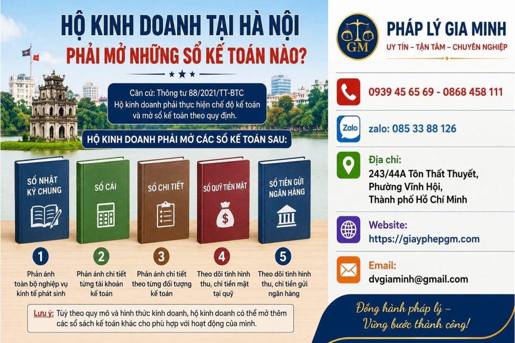 Hộ kinh doanh tại Hà Nội phải mở những sổ kế toán nào? 1 Hộ kinh doanh tại Hà Nội phải mở những sổ kế toán nào?