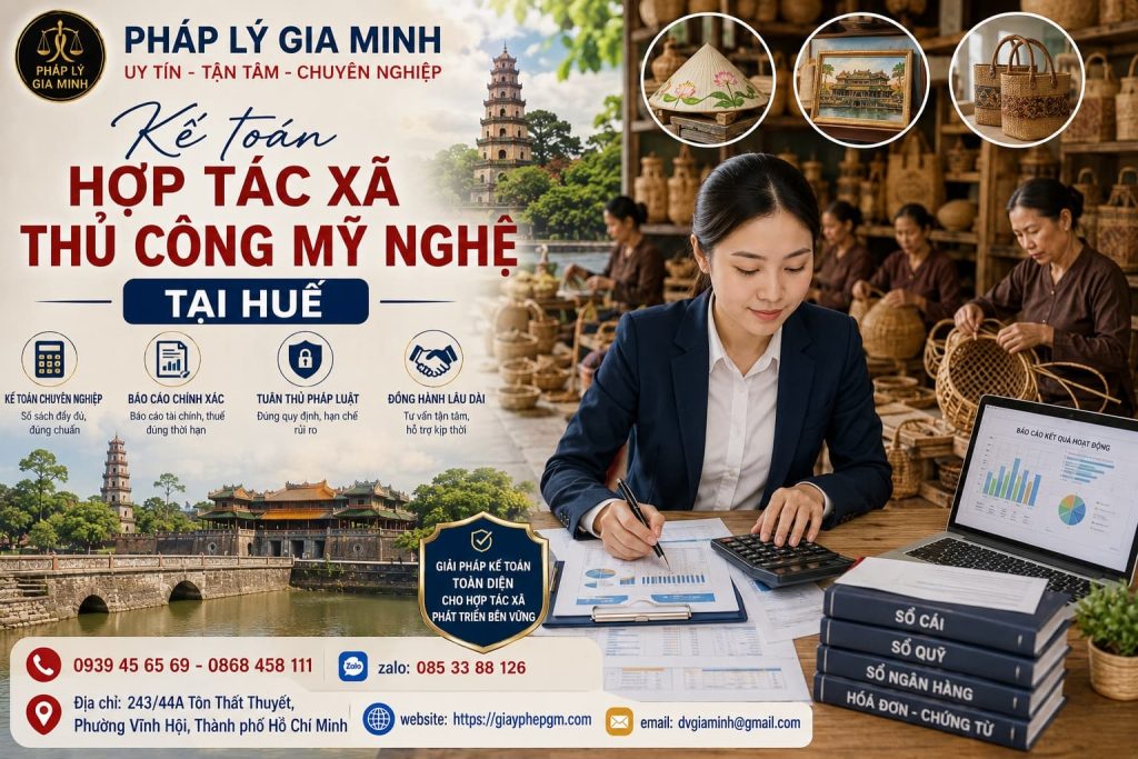 Kế toán hợp tác xã thủ công mỹ nghệ tại Huế
