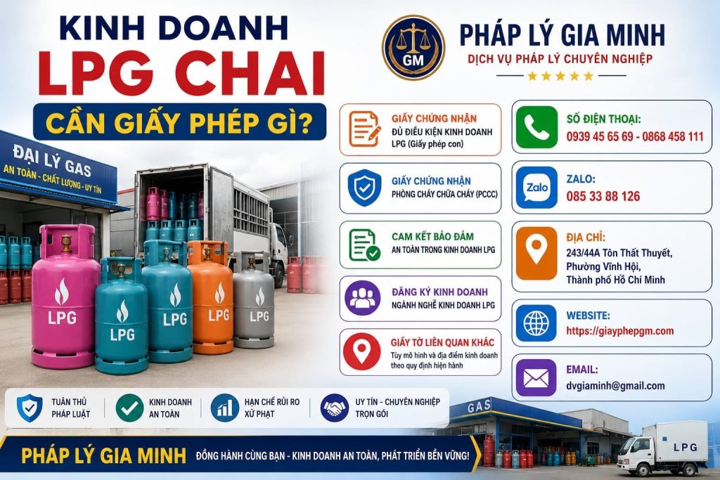 Kinh doanh LPG chai cần giấy phép gì? Giải mã các thủ tục và điều kiện cần chuẩn bị 1 Kinh doanh LPG chai cần giấy phép gì