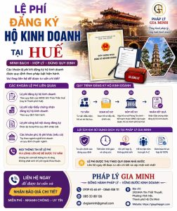Lệ phí đăng ký hộ kinh doanh tại Huế