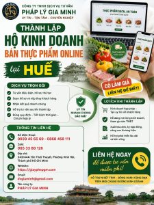 Thành lập hộ kinh doanh bán thực phẩm online tại Huế