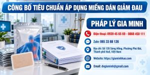 Công bố tiêu chuẩn áp dụng miếng dán giảm đau