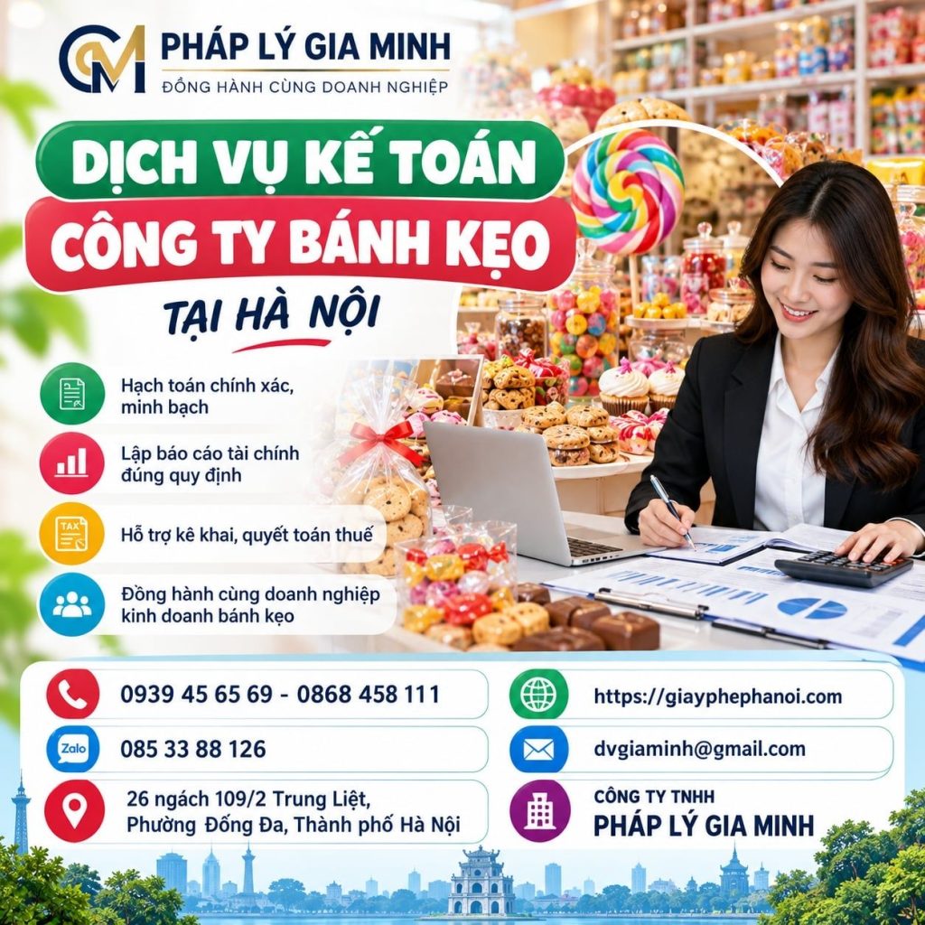 Dịch vụ kế toán công ty bánh kẹo tại Hà Nội