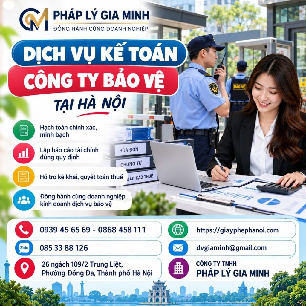 Dịch vụ kế toán công ty bảo vệ tại Hà Nội