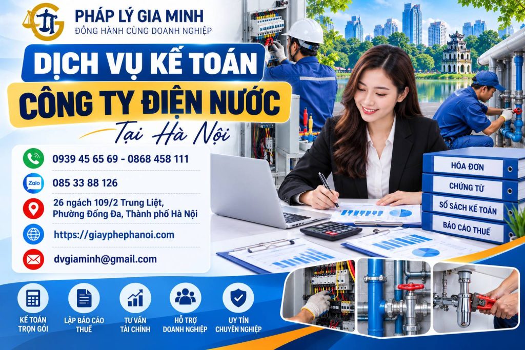 Dịch Vụ Kế Toán Công Ty Điện Nước Tại Hà Nội