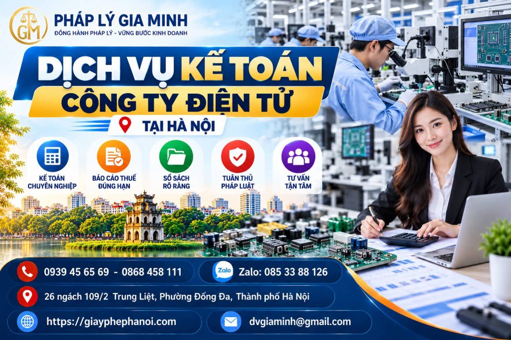 Dịch Vụ Kế Toán Công Ty Điện Tử Tại Hà Nội