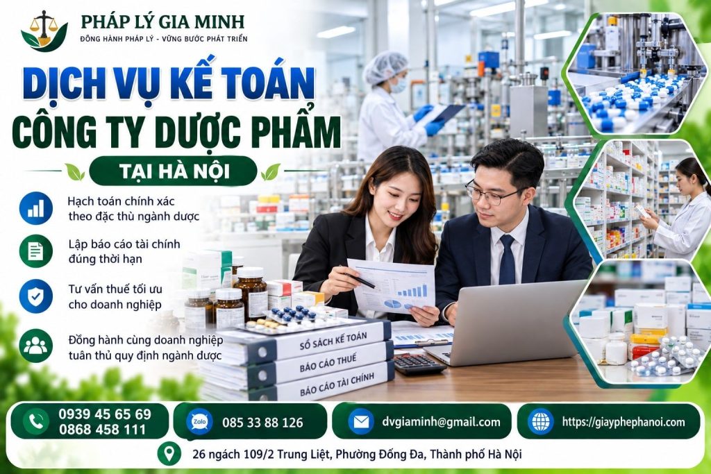 Dịch vụ kế toán công ty dược phẩm tại Hà Nội