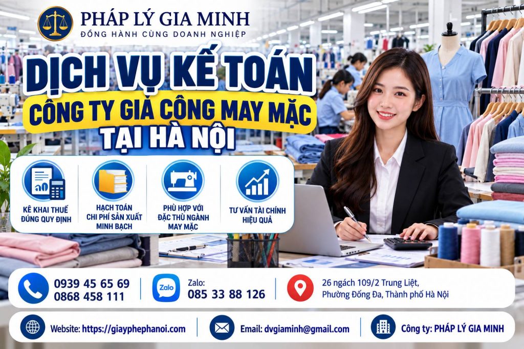 Dịch Vụ Kế Toán Công Ty Gia Công May Mặc Tại Hà Nội