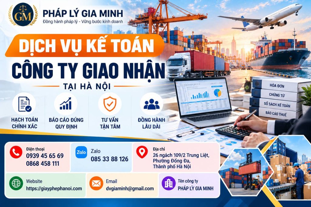 Dịch Vụ Kế Toán Công Ty Giao Nhận Tại Hà Nội