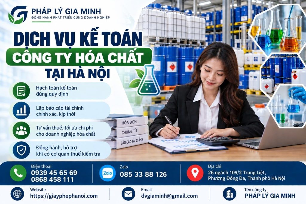 Dịch vụ kế toán công ty hóa chất tại Hà Nội