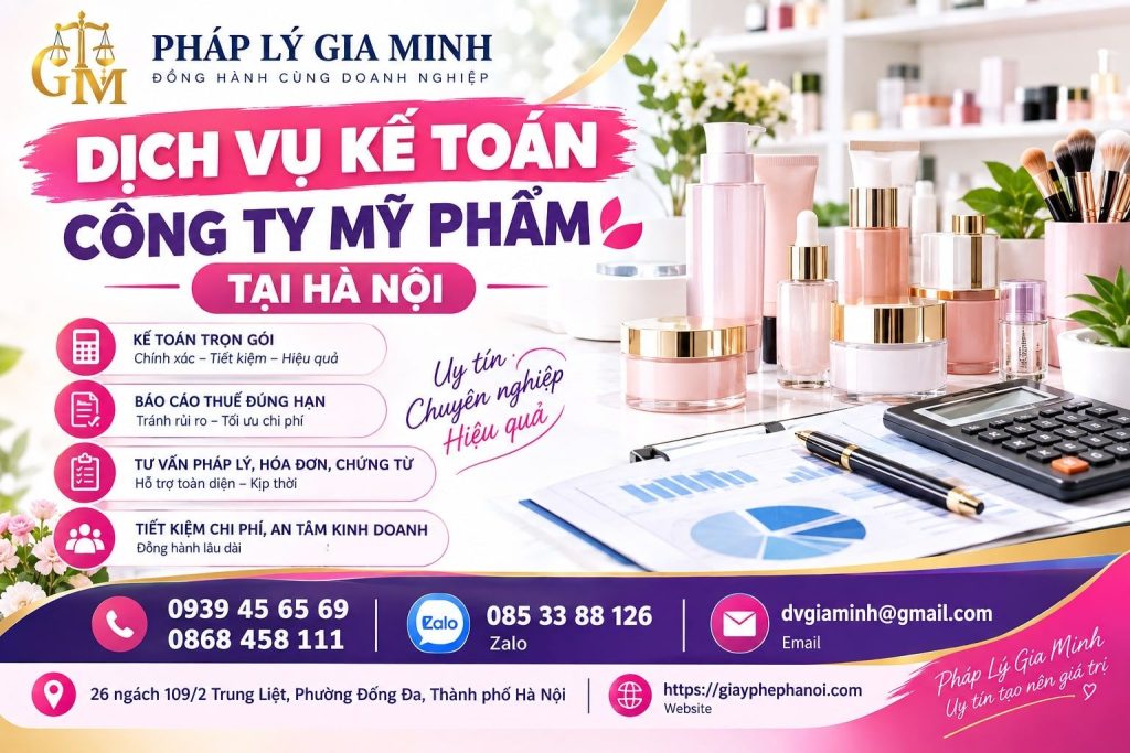 Dịch vụ kế toán công ty mỹ phẩm tại Hà Nội