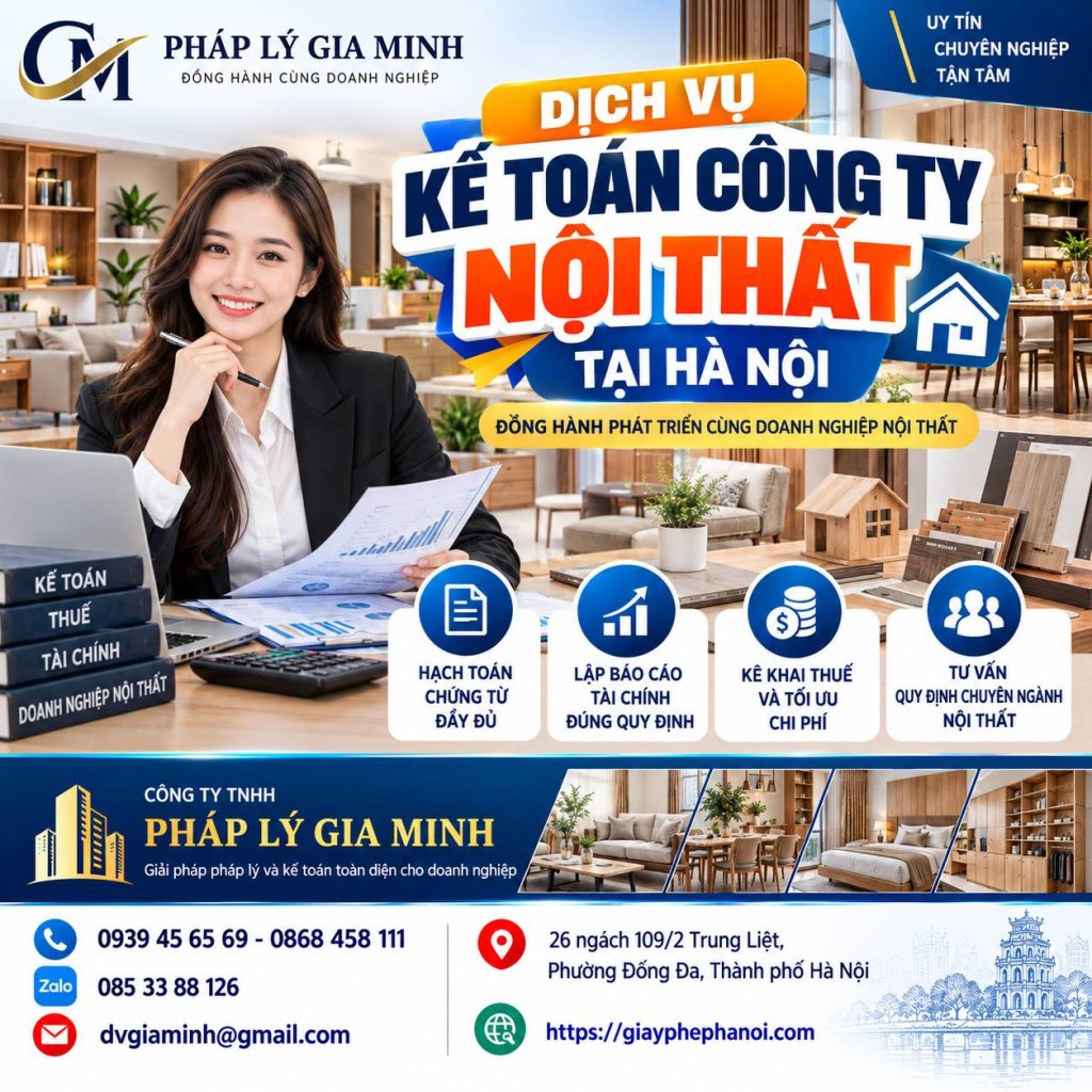 Dịch Vụ Kế Toán Công Ty Nội Thất Tại Hà Nội