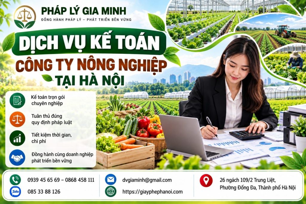 Dịch vụ kế toán công ty nông nghiệp tại Hà Nội