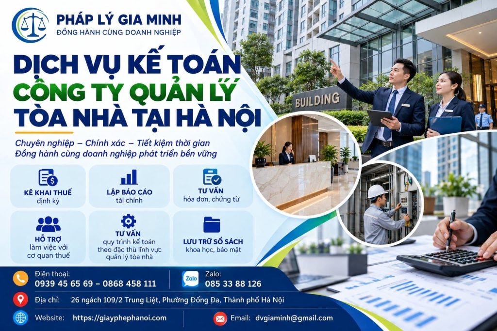 Dịch vụ kế toán công ty quản lý tòa nhà tại Hà Nội