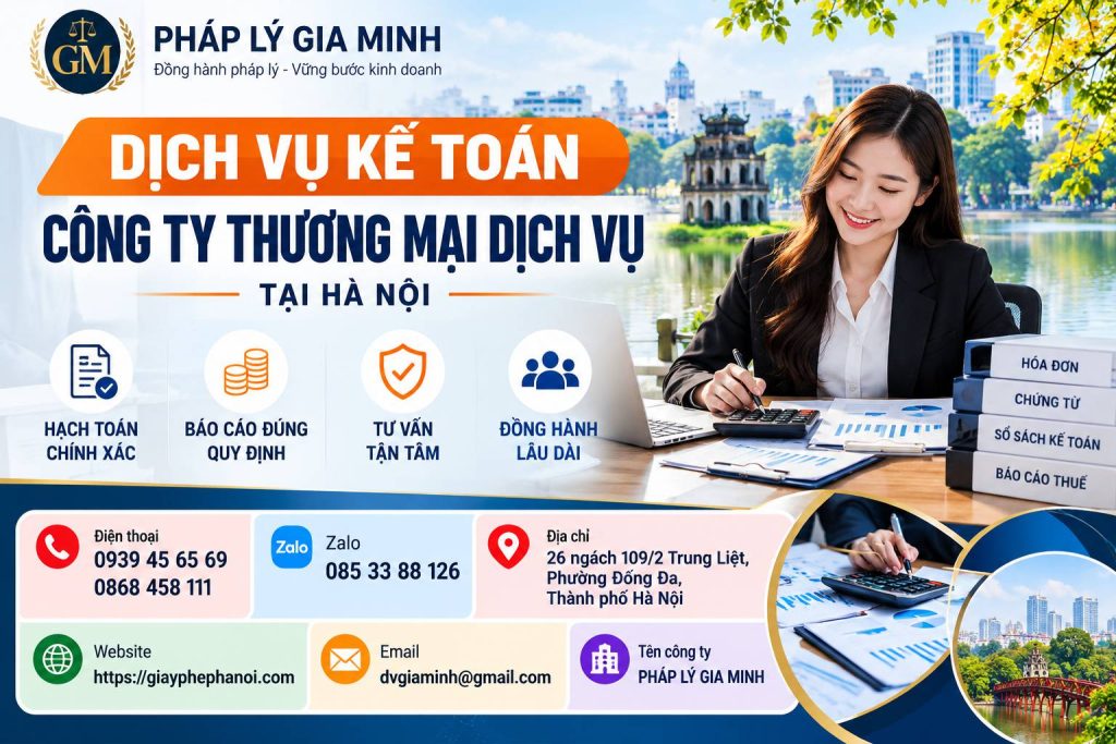 Dịch Vụ Kế Toán Công Ty Thương Mại Dịch Vụ Tại Hà Nội