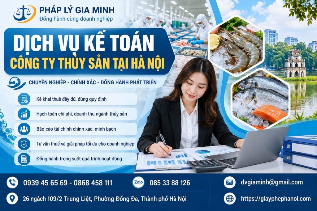 Dịch vụ kế toán công ty thủy sản tại Hà Nội