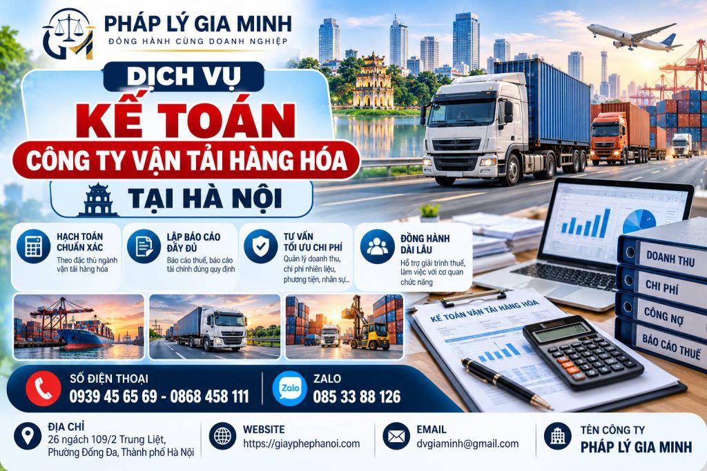 Dịch Vụ Kế Toán Công Ty Vận Tải Hàng Hóa Tại Hà Nội