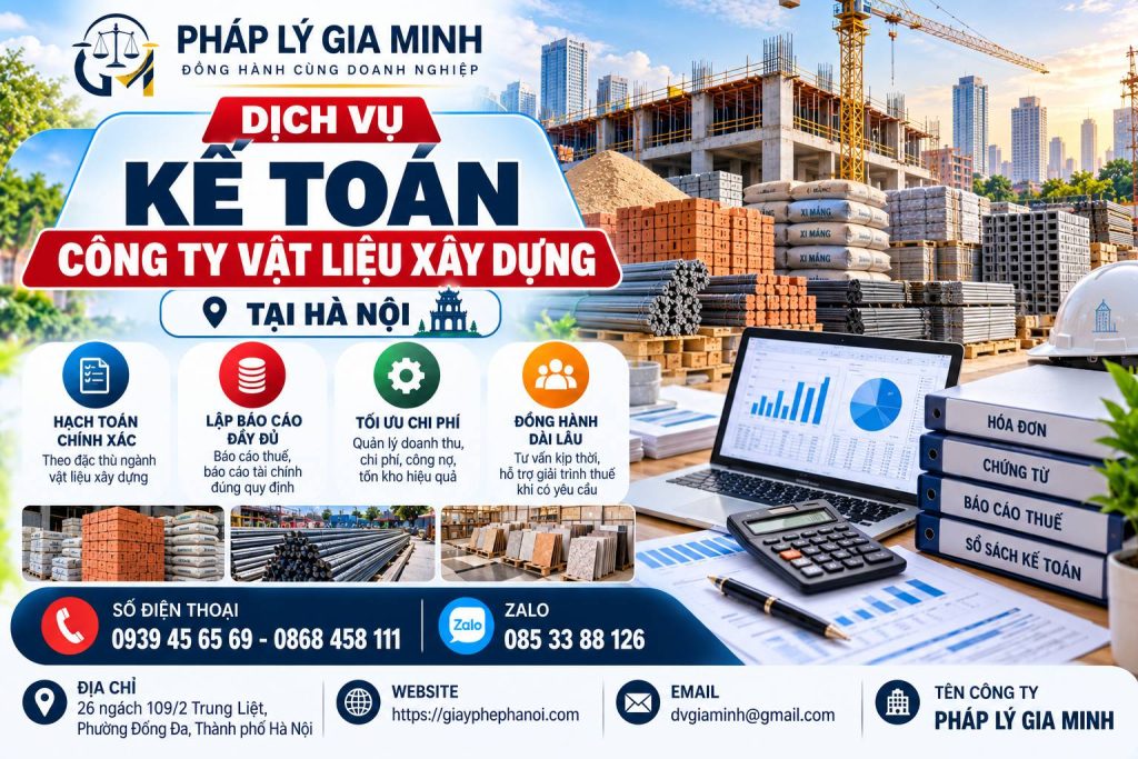 Dịch Vụ Kế Toán Công Ty Vật Liệu Xây Dựng Tại Hà Nội