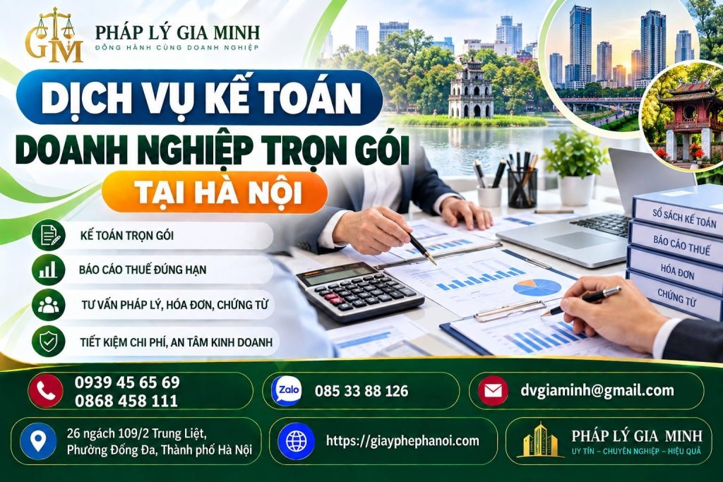 Dịch vụ kế toán doanh nghiệp trọn gói tại Hà Nội