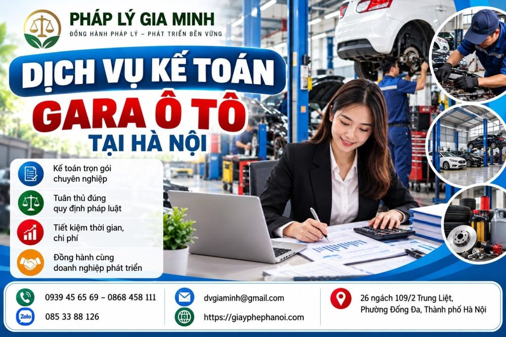 Dịch vụ kế toán gara ô tô tại Hà Nội